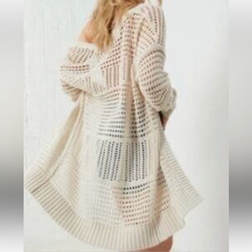 UpWest Open Stitch Open Front Beach Cardigan